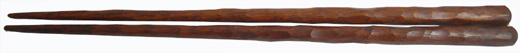 木製鉄刀木総けずり箸23CMすり漆