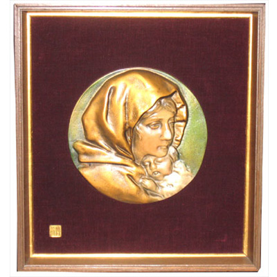 聖母マリア銅版パネル